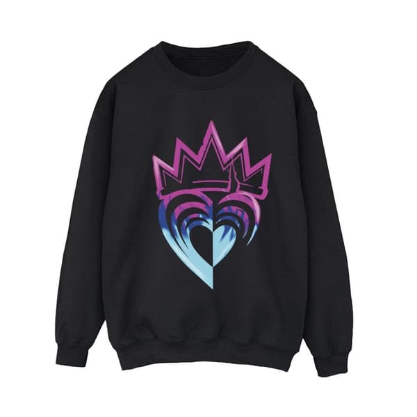 Disney Womens/Ladies Descendants Pink Crown Sweatshirt