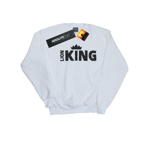 Disney Boys The Lion King Movie Crown Sweatshirt White 7-8 Years