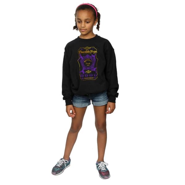 Harry Potter Girls Chocolate Frogs Coloured Label Sweatshirt