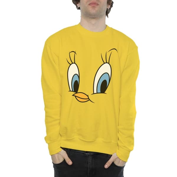 Looney Tunes Sweatshirt med Tweety Pie Face-ansikte för herrar