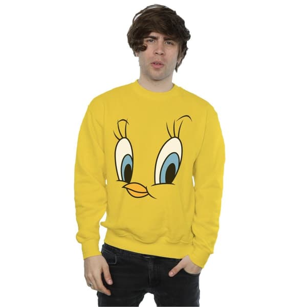 Looney Tunes Sweatshirt med Tweety Pie Face-ansikte för herrar