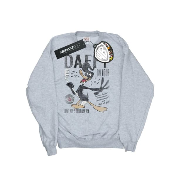 Looney Tunes Mens Daffy Duck Concert Sweatshirt
