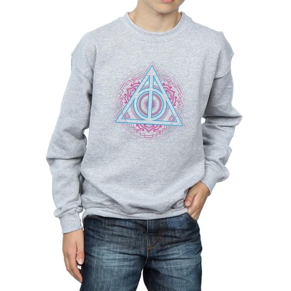 Harry Potter Boys Neon Deathly Hallows Sweatshirt