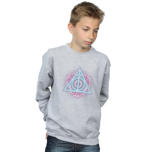 Harry Potter Boys Neon Deathly Hallows Sweatshirt