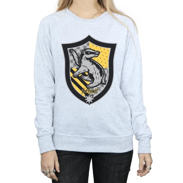 Harry Potter Womens/Ladies Hufflepuff Crest Flat Sweatshirt