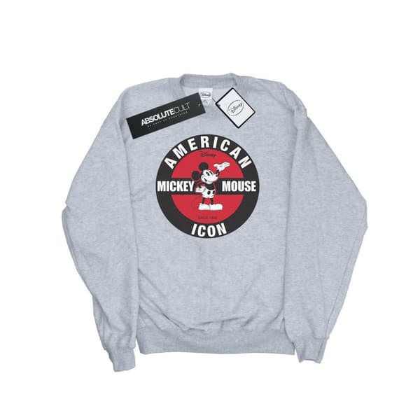 Disney Boys Mickey Mouse American Icon Sweatshirt Sports Grey 9-11 Years