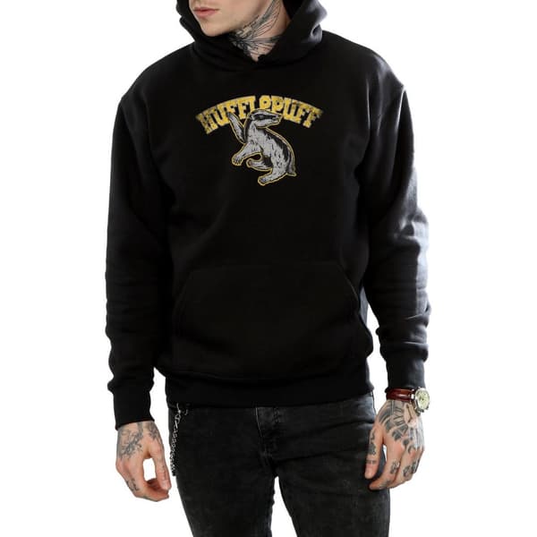 Harry Potter Hufflepuff Sport Emblem Hoodie för herrar
