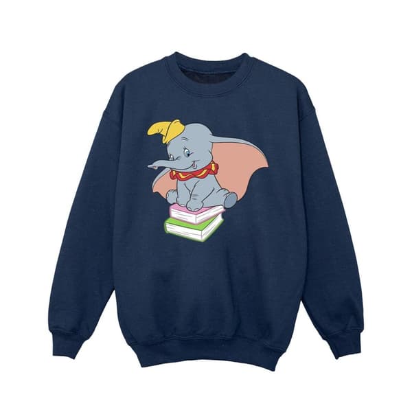 Disney Tröja för flickor Dumbo sitter på böcker