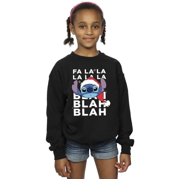 Disney Lilo And Stitch Christmas Blah Blah Blah Sweatshirt för flickor