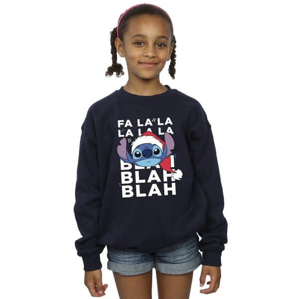 Disney Lilo And Stitch Christmas Blah Blah Blah Sweatshirt för flickor