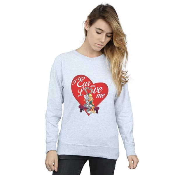 Looney Tunes Womens/Ladies Bugs Bunny And Lola Valentine´s Day Love Me Sweatshirt