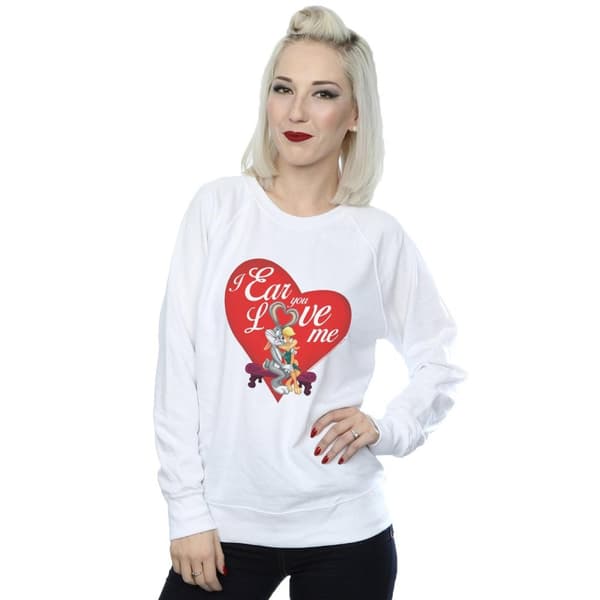 Looney Tunes Womens/Ladies Bugs Bunny And Lola Valentine´s Day Love Me Sweatshirt