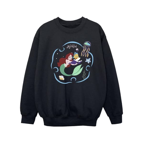 Disney Girls The Little Mermaid Reading A Book Sweatshirt