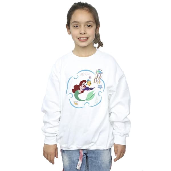 Disney Girls The Little Mermaid Reading A Book Sweatshirt