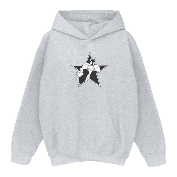 Looney Tunes Womens/Ladies Sylvester Mono Star Hoodie