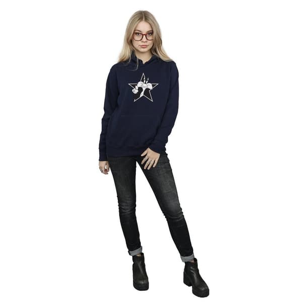 Looney Tunes Womens/Ladies Sylvester Mono Star Hoodie
