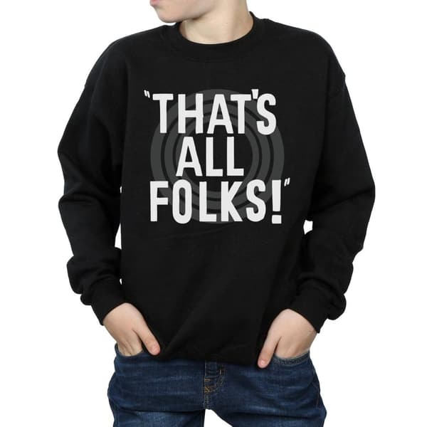 Looney Tunes Boys That´s All Folks Text Sweatshirt