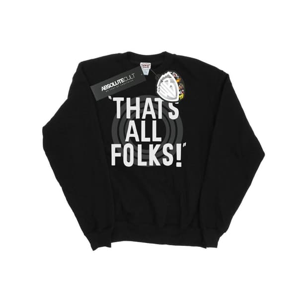 Looney Tunes Boys That´s All Folks Text Sweatshirt Black 12-13 Years