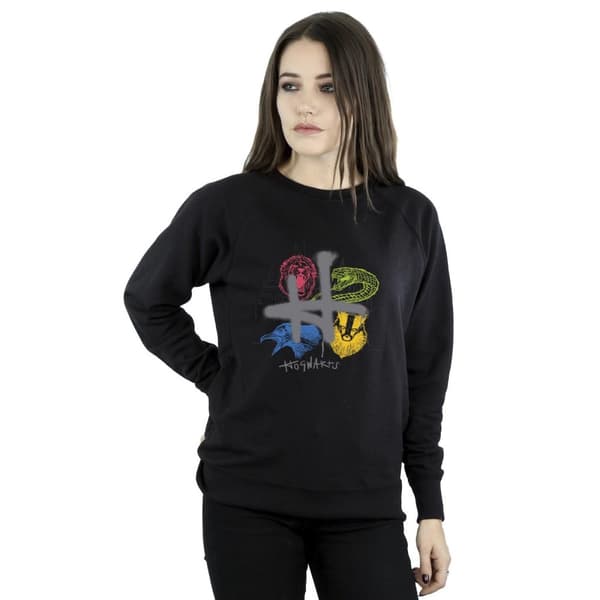 Harry Potter Dam/Tjej Emblem H Spray Sweatshirt