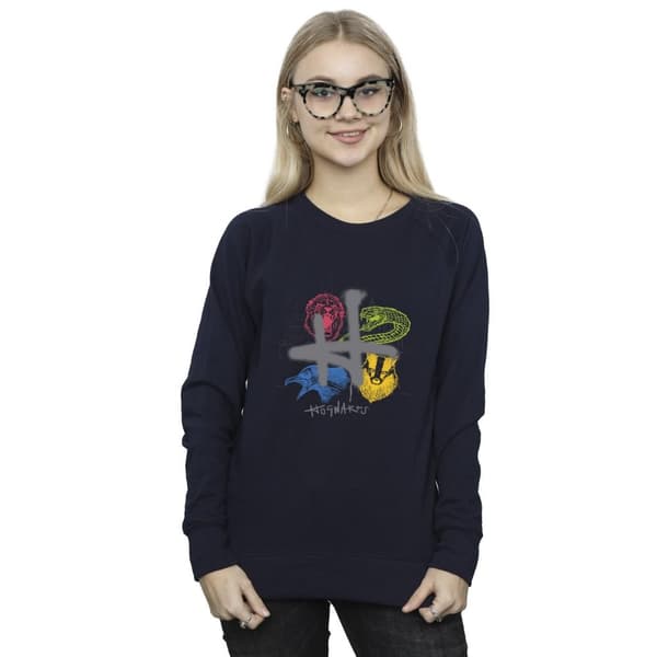 Harry Potter Dam/Tjej Emblem H Spray Sweatshirt