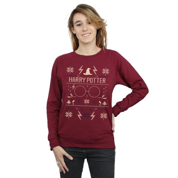Harry Potter Womens/Ladies Christmas Pattern Sweatshirt