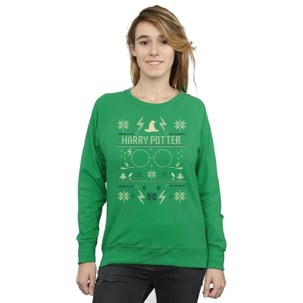 Harry Potter Womens/Ladies Christmas Pattern Sweatshirt