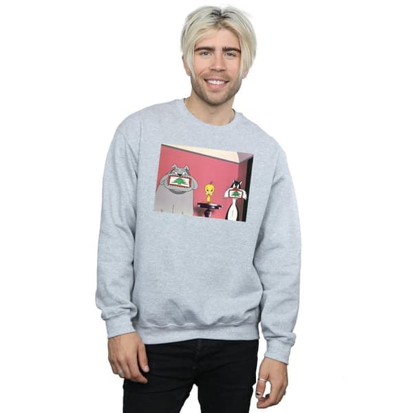 Looney Tunes Sweatshirt med julvykort för herrar