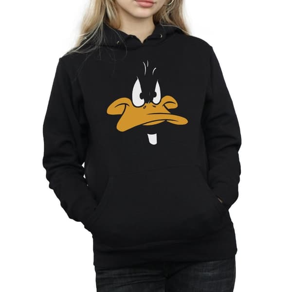 Looney Tunes Womens/Ladies Daffy Duck Big Face Hoodie