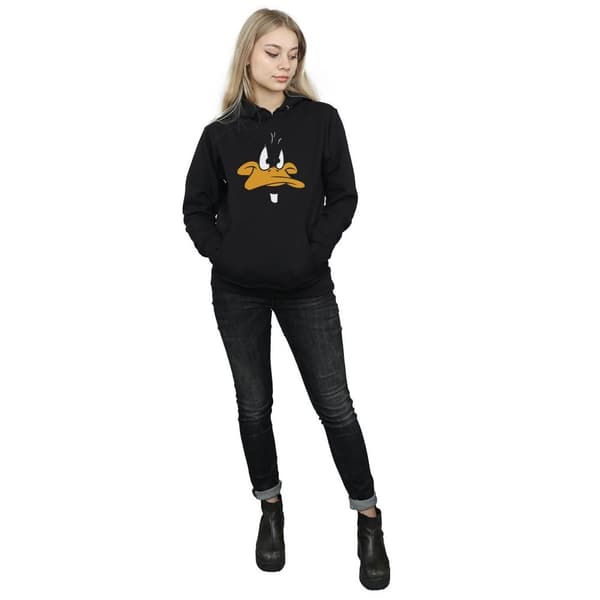 Looney Tunes Womens/Ladies Daffy Duck Big Face Hoodie