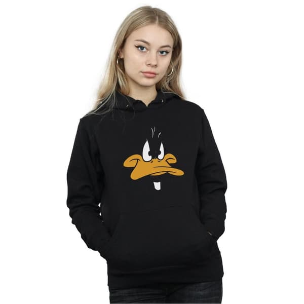 Looney Tunes Womens/Ladies Daffy Duck Big Face Hoodie