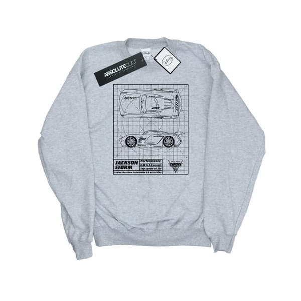 Disney Womens/Ladies Cars Jackson Storm Blueprint Sweatshirt
