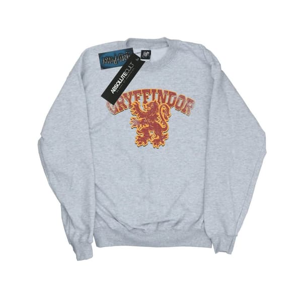 Harry Potter Mens Gryffindor Sport Emblem Sweatshirt Sports Grey S
