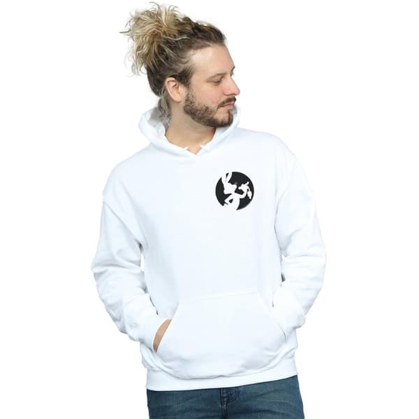 Looney Tunes Mens Bugs Bunny Silhouette Breast Print Hoodie