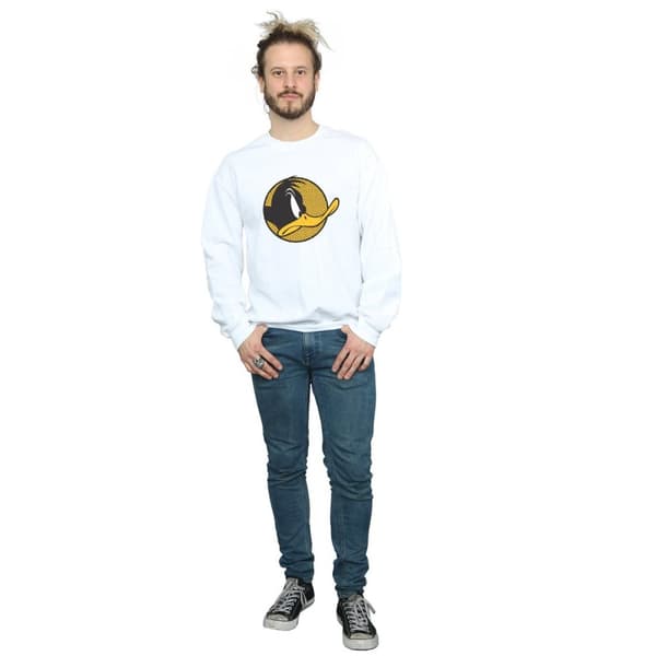Looney Tunes Mens Daffy Duck Dotted Profile Sweatshirt