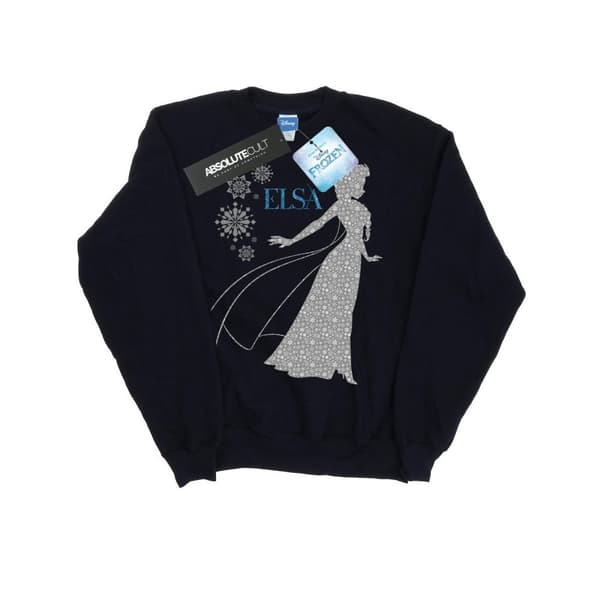 Disney Girls Frozen Elsa Christmas Silhouette Sweatshirt