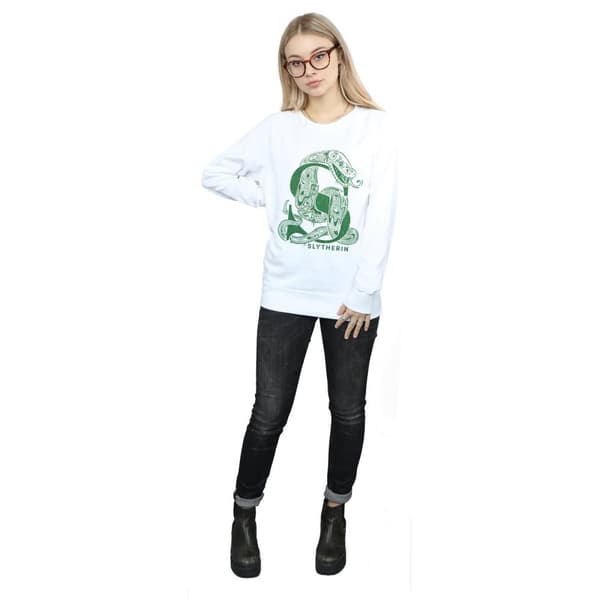 Harry Potter Dam/Tjej Slytherin Glitter Sweatshirt