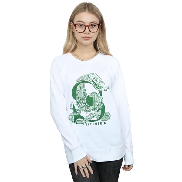 Harry Potter Dam/Tjej Slytherin Glitter Sweatshirt