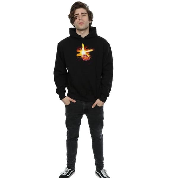 Disney Mens Cars Lightning McQueen Burst Hoodie