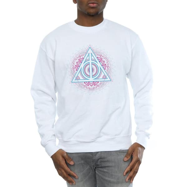 Harry Potter Mens Neon Deathly Hallows Sweatshirt