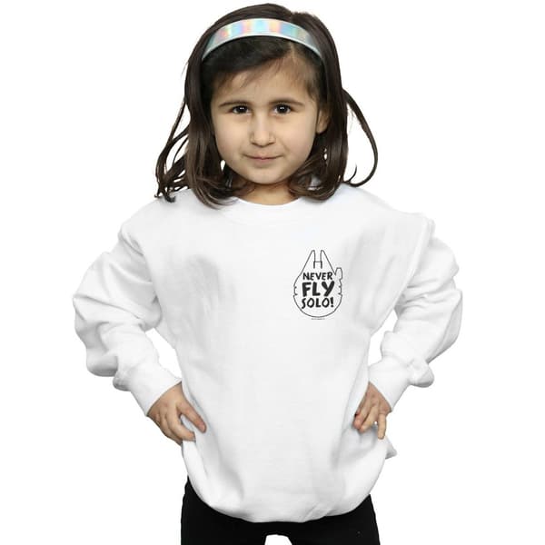 Star Wars Sweatshirt Never Fly Solo för flickor