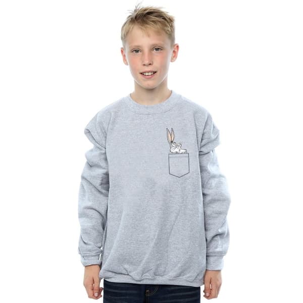 Looney Tunes Pojkar Bugs Bunny Sweatshirt med fuskficka