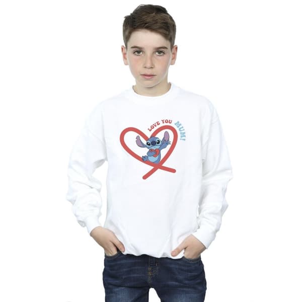 Disney Boys Lilo & Stitch Love You Mum Sweatshirt
