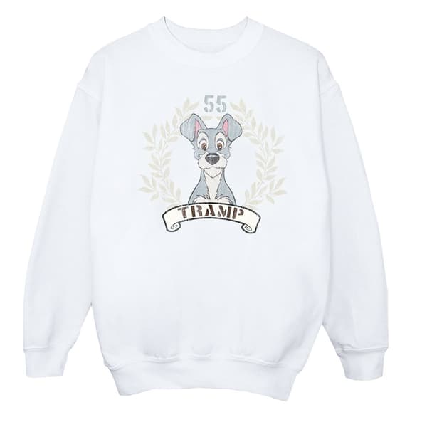 Disney Girls Lady And The Tramp Tramp Since 55 Sweatshirt White 5-6 Years