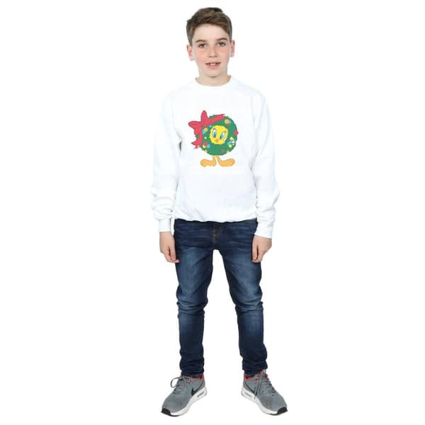 Looney Tunes Boys Tweety Pie Christmas Fair Isle Sweatshirt