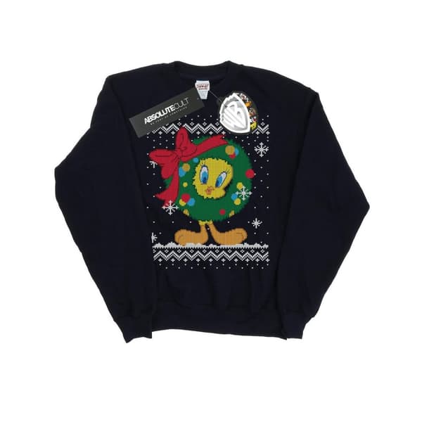 Looney Tunes Boys Tweety Pie Christmas Fair Isle Sweatshirt