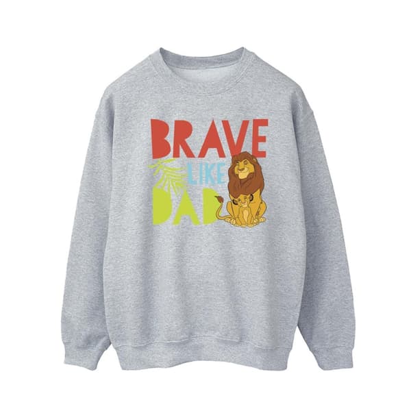 Disney Mens The Lion King Brave Like Dad Sweatshirt