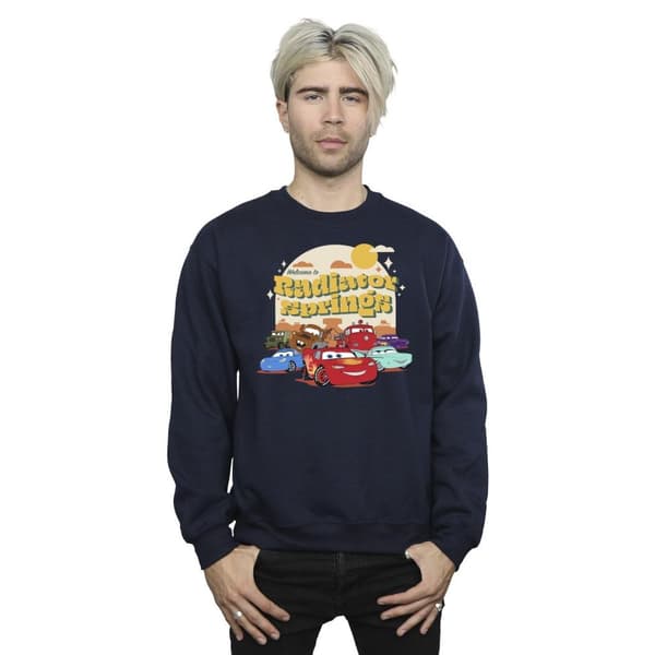 Disney Mens Cars Radiator Springs Group Sweatshirt