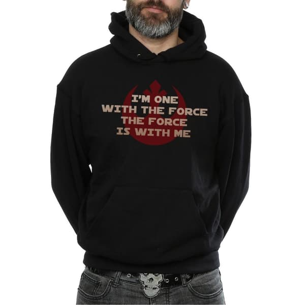 Star Wars Mens Rogue One I´m One With The Force Red Hoodie
