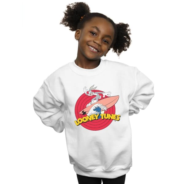 Looney Tunes Girls Bugs Bunny Surfing Sweatshirt