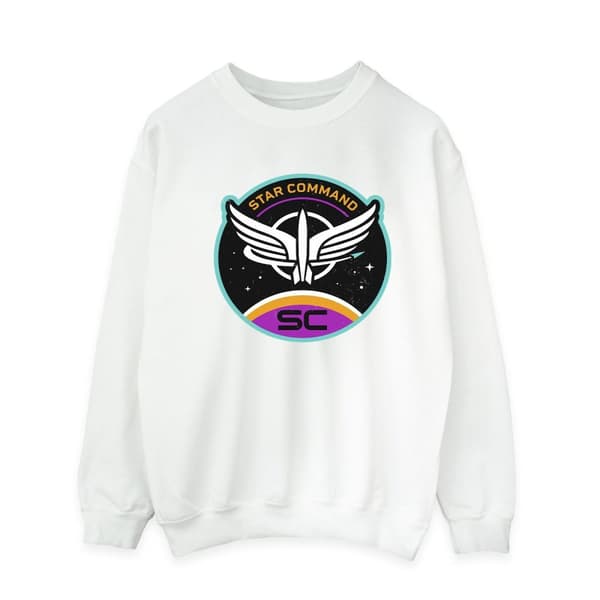 Disney Mens Lightyear Star Command Circle Sweatshirt White XL